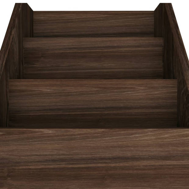 vidaXL Kindertijdschriftenrek 71x30x78,5 cm bewerkt hout gerookt eiken