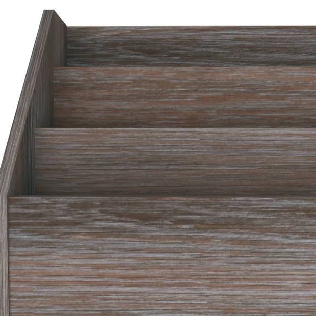 vidaXL Kindertijdschriftenrek 71x30x78,5 cm hout grijs en eikenkleur