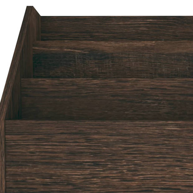 vidaXL Kindertijdschriftenrek 71x30x78,5 cm bewerkt hout gerookt eiken