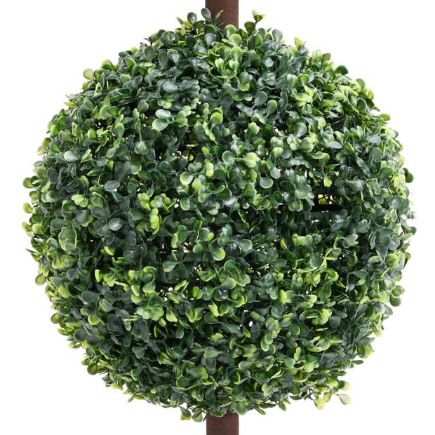 The Living Store Buxus Kunstplant - Driedubbele bolvorm - Groen - 22.5 x 118 cm