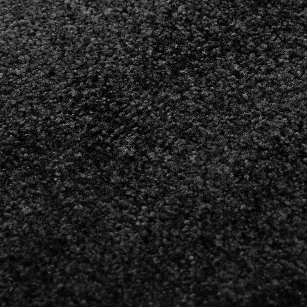 vidaXL Deurmat wasbaar 90x120 cm zwart