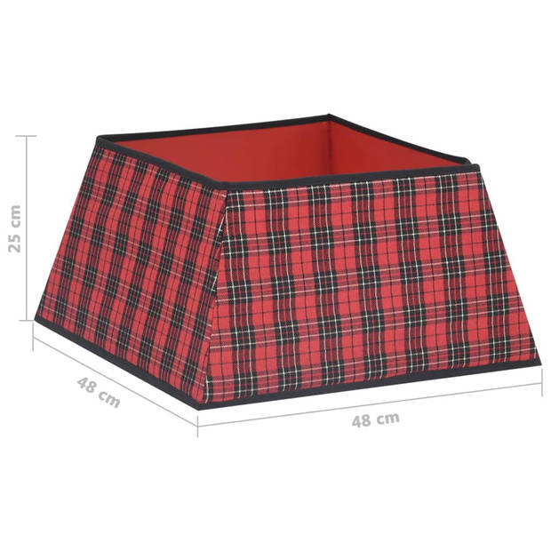 vidaXL Kerstboomrok 48x48x25 cm rood en zwart