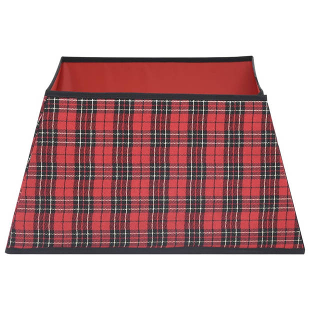 vidaXL Kerstboomrok 48x48x25 cm rood en zwart