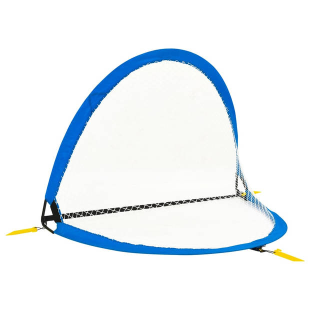 vidaXL 2 st Kindervoetbaldoelen met opbergtas 119x82x84,5 cm