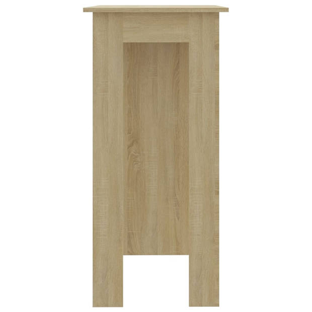 vidaXL Bartafel met schap 102x50x103,5 cm hout sonoma eikenkleur