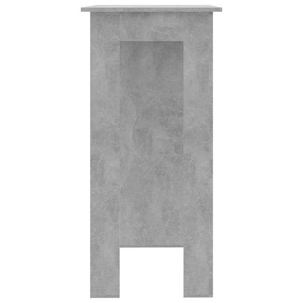 vidaXL Bartafel met schap 102x50x103,5 cm spaanplaat betongrijs