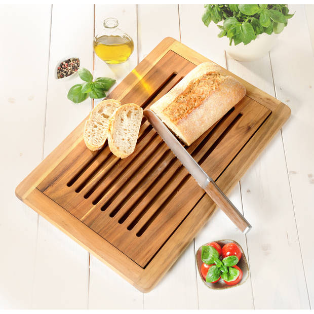1x Rechthoekige acacia houten brood snijplanken 32 x 48 cm - Snijplanken