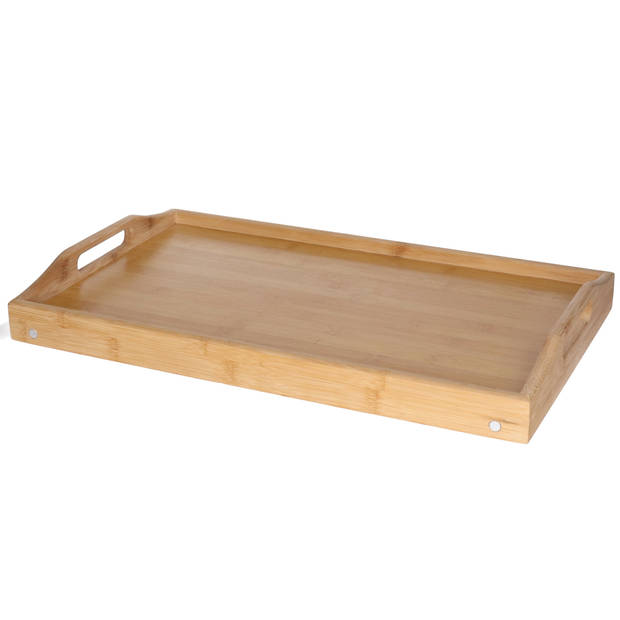 2x Bamboe ontbijt/schoot dienbladen/tafeltjes 50 x 30 cm - Dienbladen