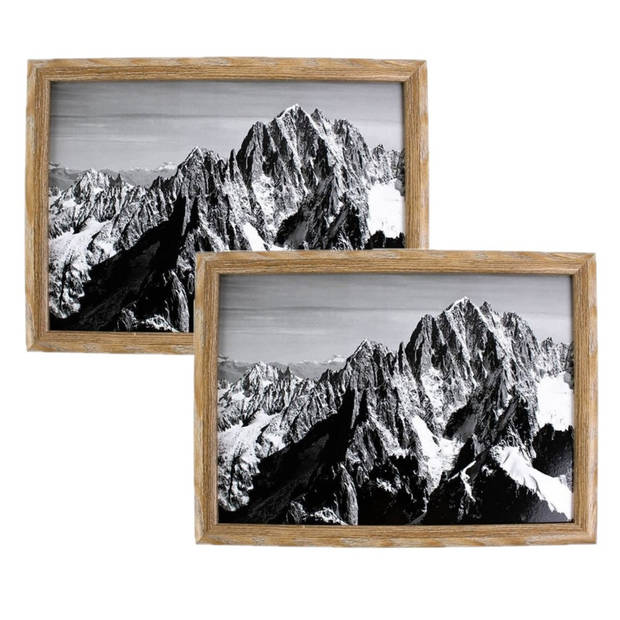 Schootkussen/laptray Mont Blanc gebergte print 43 x 33 cm - Dienbladen