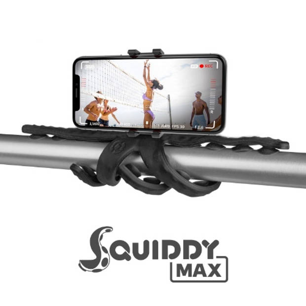 Celly telefoonhouder Squiddy Max 8,5 cm siliconen zwart