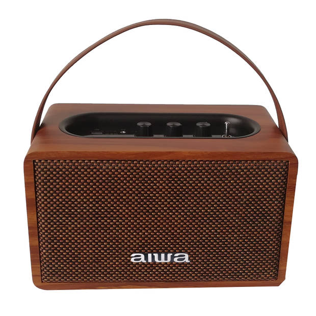 Aiwa MI-X100 Retro bluetooth speaker 20 Watt - bruin