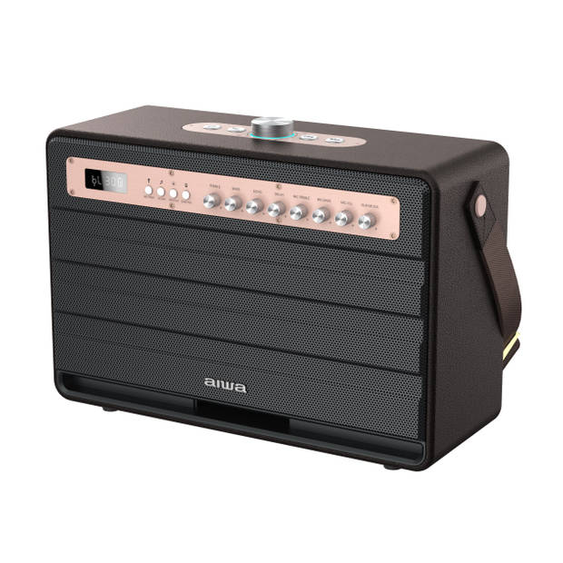 Aiwa MI-X450 B.T. Speaker Hi-Fi BASS ++ 120 Watt - incl 2 draagbaar Rose Gold