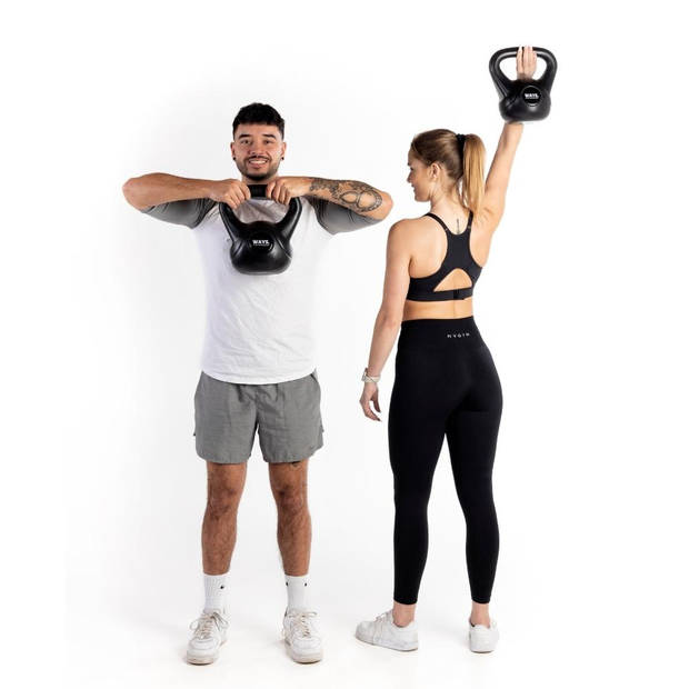 WAYS. Kettlebell - 6 KG - PVC - Zwart