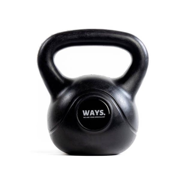 WAYS. Kettlebell - 6 KG - PVC - Zwart