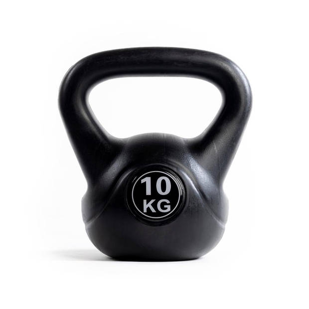 WAYS. Kettlebell - 10 KG - PVC - Zwart