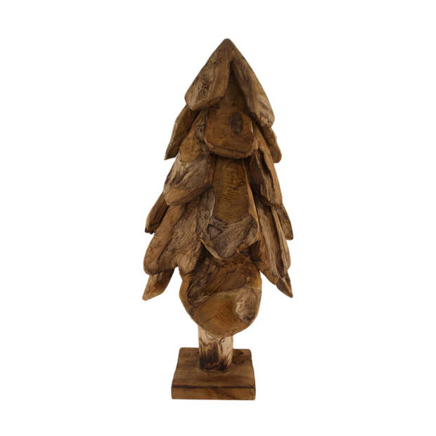 DKNC - Decoratieve kerstboom Nicholas - Teak hout - 60cm - Bruin