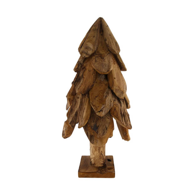 DKNC - Decoratieve kerstboom Nicholas - Teak hout - 60cm - Bruin