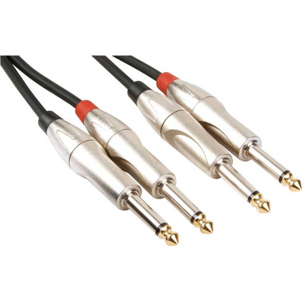 HQ-Power audiokabel mono jack 6,35 mm mannelijk 5 meter zwart