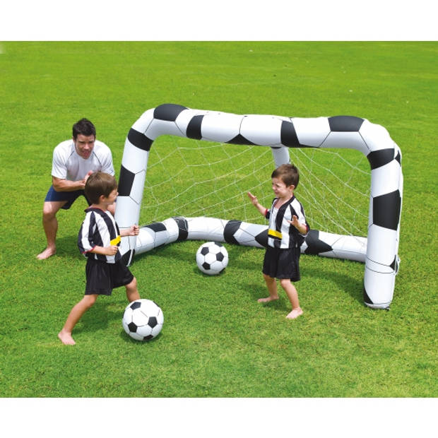 Voetbal doel voor kinderen opblaasbaar 213 cm - Voetbaldoel