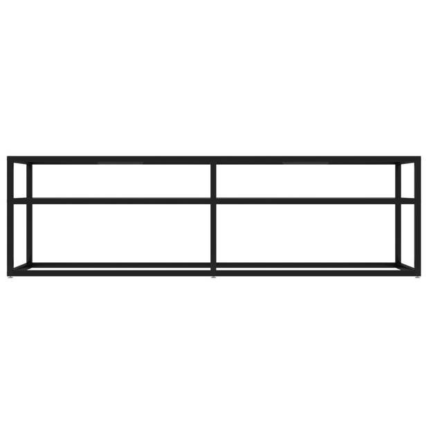 vidaXL Tv-meubel 140x40x40,5 cm gehard glas transparant