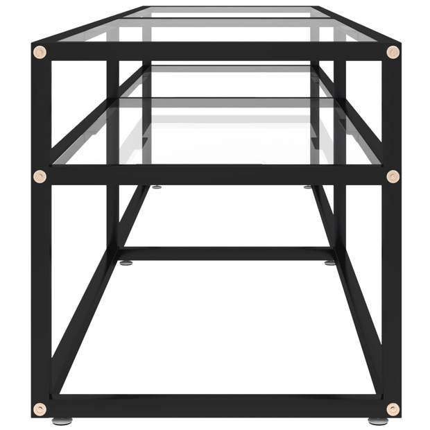 vidaXL Tv-meubel 160x40x40,5 cm gehard glas transparant