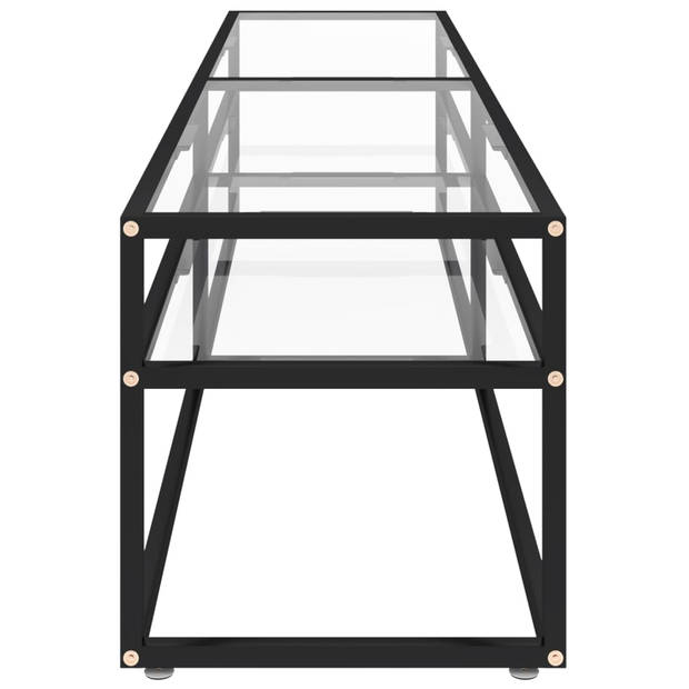 vidaXL Tv-meubel 180x40x40,5 cm gehard glas transparant