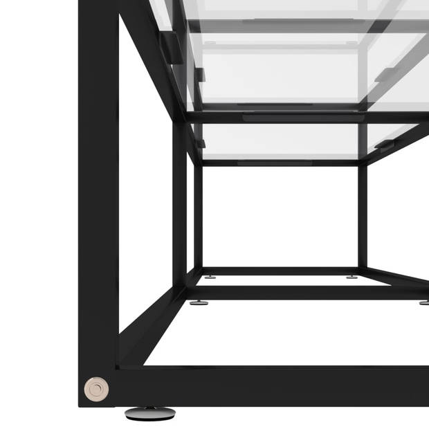 vidaXL Tv-meubel 200x40x40,5 cm gehard glas transparant