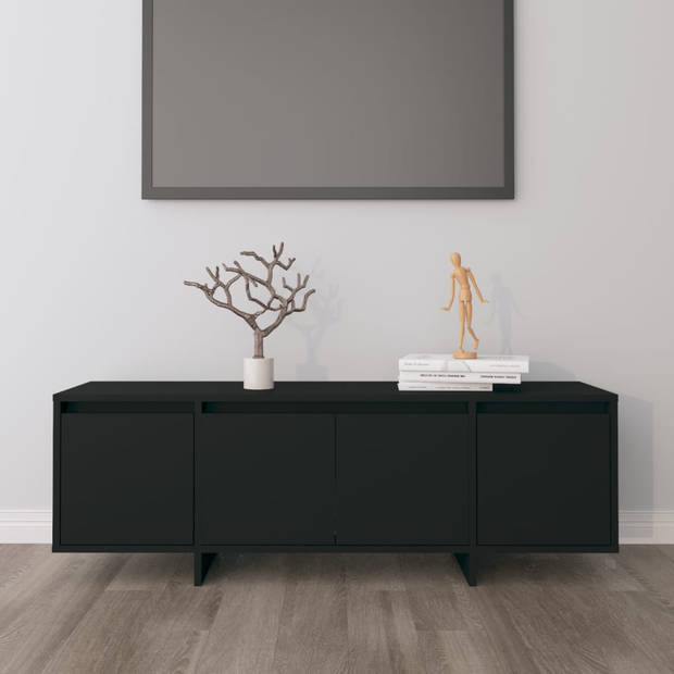 vidaXL Tv-meubel 120x30x40,5 cm spaanplaat zwart