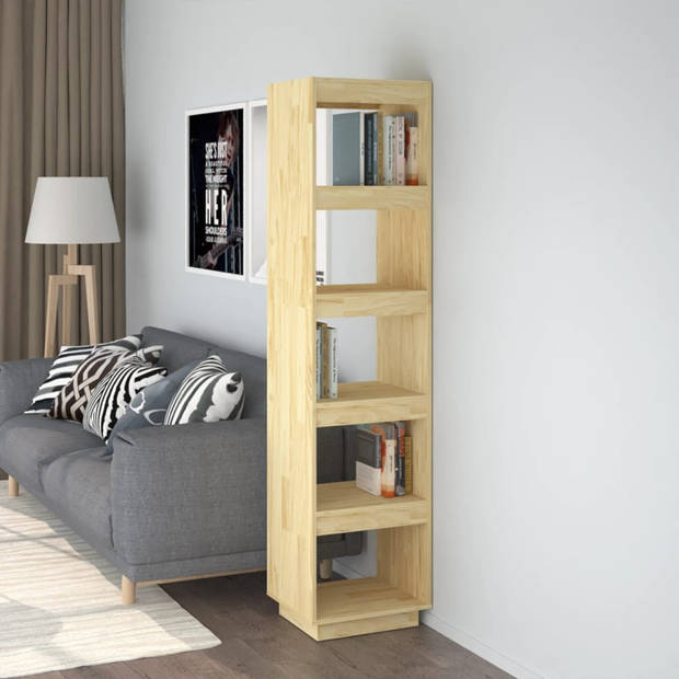 vidaXL Boekenkast / kamerscherm 40x35x167 cm massief grenenhout