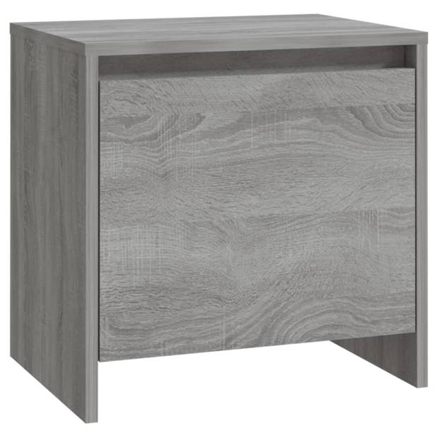 vidaXL Nachtkastje 45x34x44,5 cm bewerkt hout grijs sonoma eikenkleur