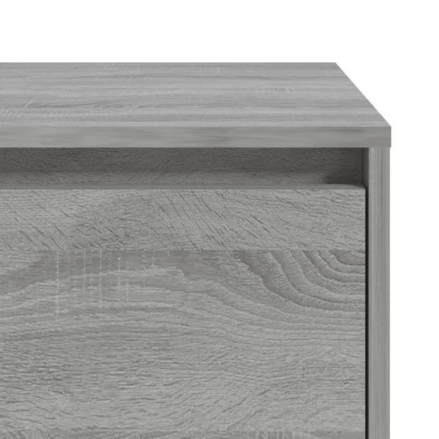 vidaXL Nachtkastjes 2 st 45x34x44,5 cm bewerkt hout grijs sonoma eiken