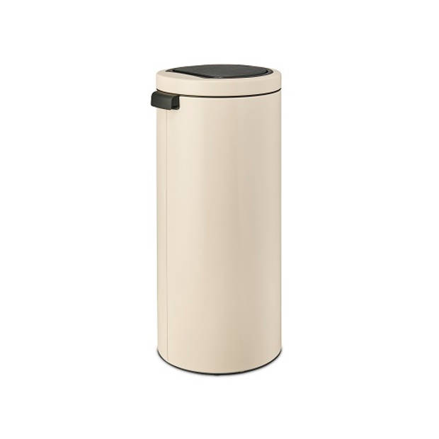 Brabantia Touch Bin Flat Top afvalemmer 30 liter met kunststof binnenemmer - Soft Beige