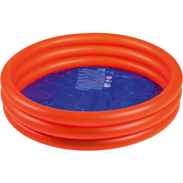 Oranje opblaasbaar zwembad baby badje 100 x 23 cm speelgoed - Opblaaszwembaden
