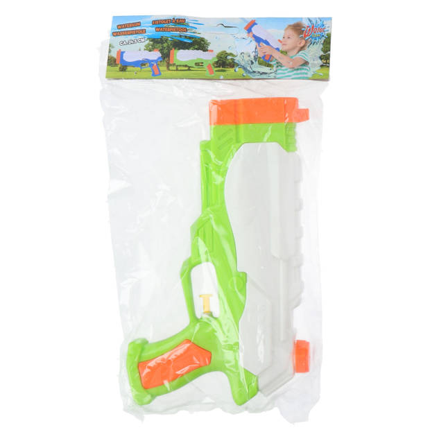 2x Waterpistool/waterpistolen groen 24,5 cm - Waterpistolen