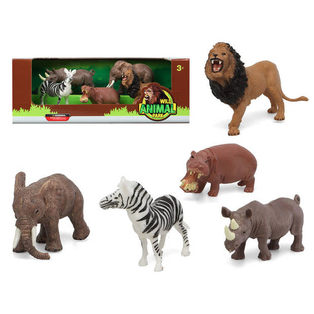 Speelgoed safari jungle dieren figuren 5x stuks - Speelfigurenset