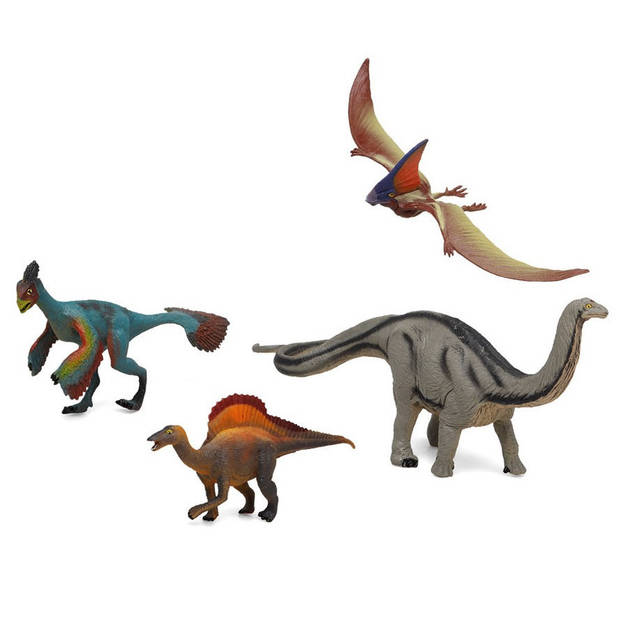 Speelgoed dino dieren figuren 4x stuks dinosaurussen - Speelfigurenset