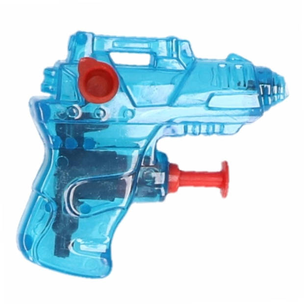 Set van 4x stuks mini waterpistool blauw 7 cm - Waterpistolen