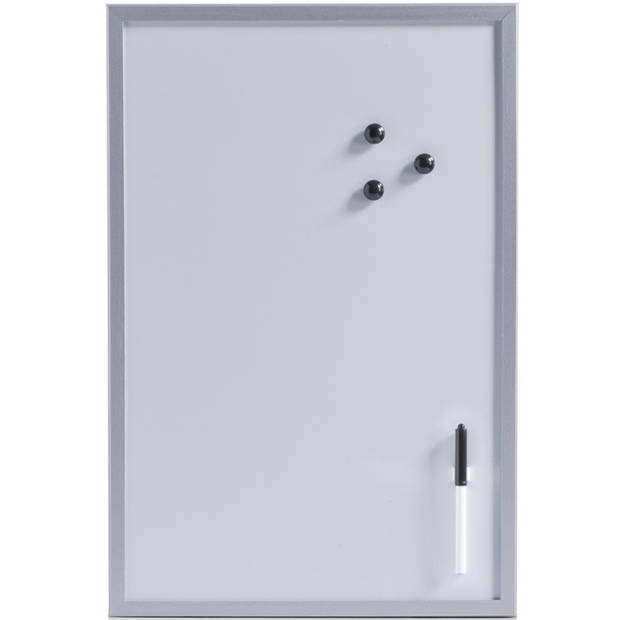 Magnetisch whiteboard/memobord met wisser 40 x 60 cm - Whiteboards