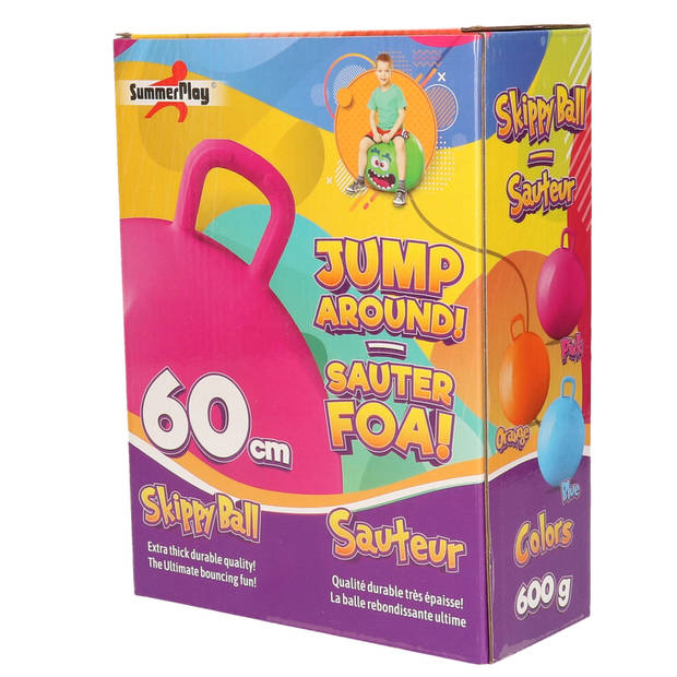 Skippybal roze 60 cm voor kinderen - buitenspeelgoed voor kids - Skippyballen