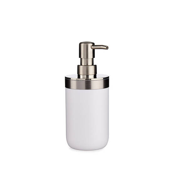 Badkamer accessoires set 2-delig creme wit zeeppompje en toiletborstel - Badkameraccessoireset