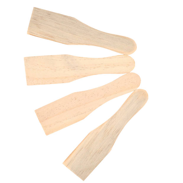 8x Raclette spatels hout 14 cm - Keukenspatels