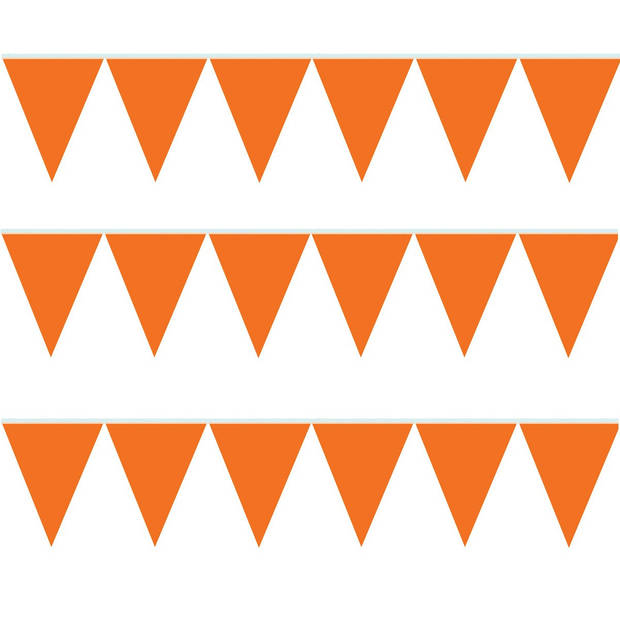 3x stuks oranje vlaggenlijn 5 meter - Vlaggenlijnen