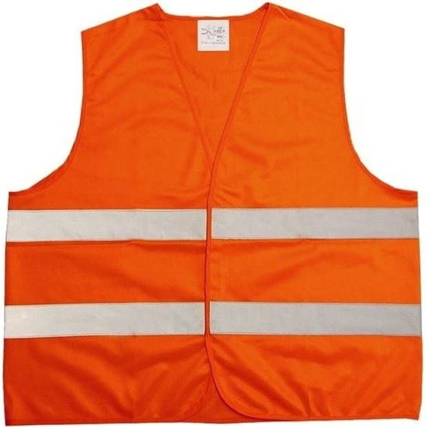 6x Neon oranje veiligheidsvest voor volwassenen - Veiligheidshesje