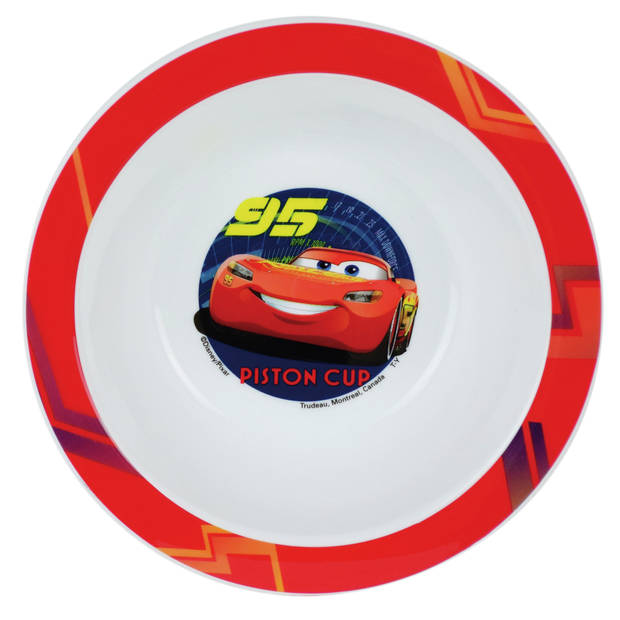 2x zakjes kunststof ontbijtbordje diep Disney Cars 16 cm - Kinderservies