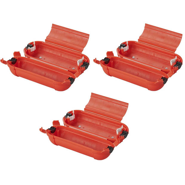 Stekkersafe / veiligheidsbox / bescherming stekkerverbindingen IP44 kunststof rood 21 x 8 x 8,5 cm - Stekkersafe