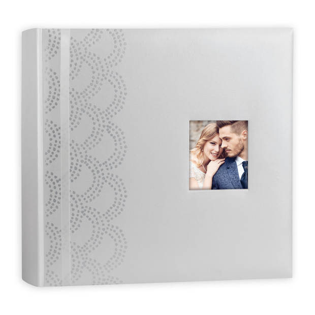 Luxe fotoboek/fotoalbum Anais bruiloft/huwelijk met 50 paginas wit 32 x 32 x 5 cm inclusief plakkers - Fotoalbums