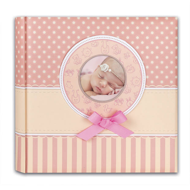 Fotoboek/fotoalbum Matilda baby meisje met 30 paginas roze 31 x 31 x 3,5 cm - Fotoalbums