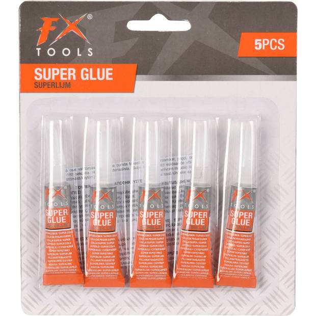 Power glue alles lijm tube 3 gram 5 stuks - Secondelijm