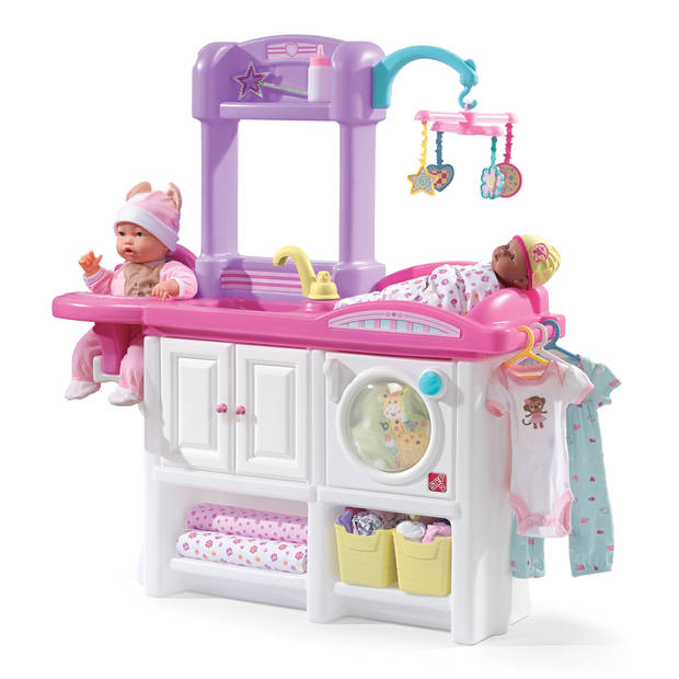 Step2 Love & Care Deluxe Nursery Kinderkamer voor poppen Met wieg, kinderzitje, wasmachine & accessoires (excl. Pop)