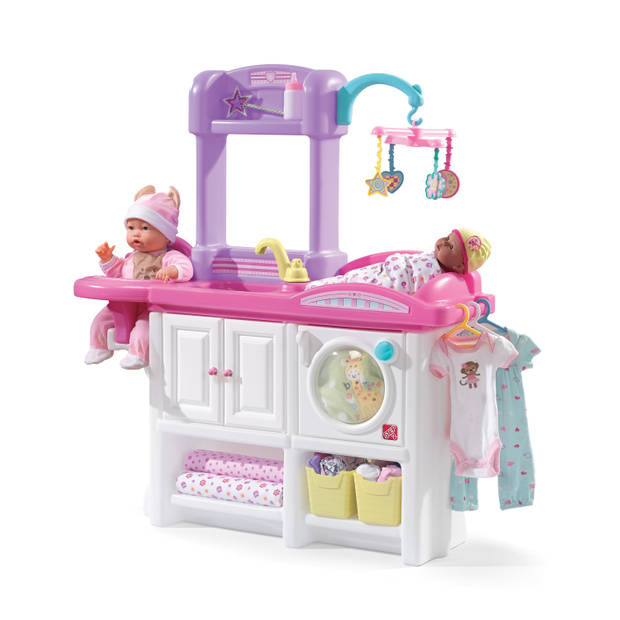Step2 Love & Care Deluxe Nursery Kinderkamer voor poppen Met wieg, kinderzitje, wasmachine & accessoires (excl. Pop)